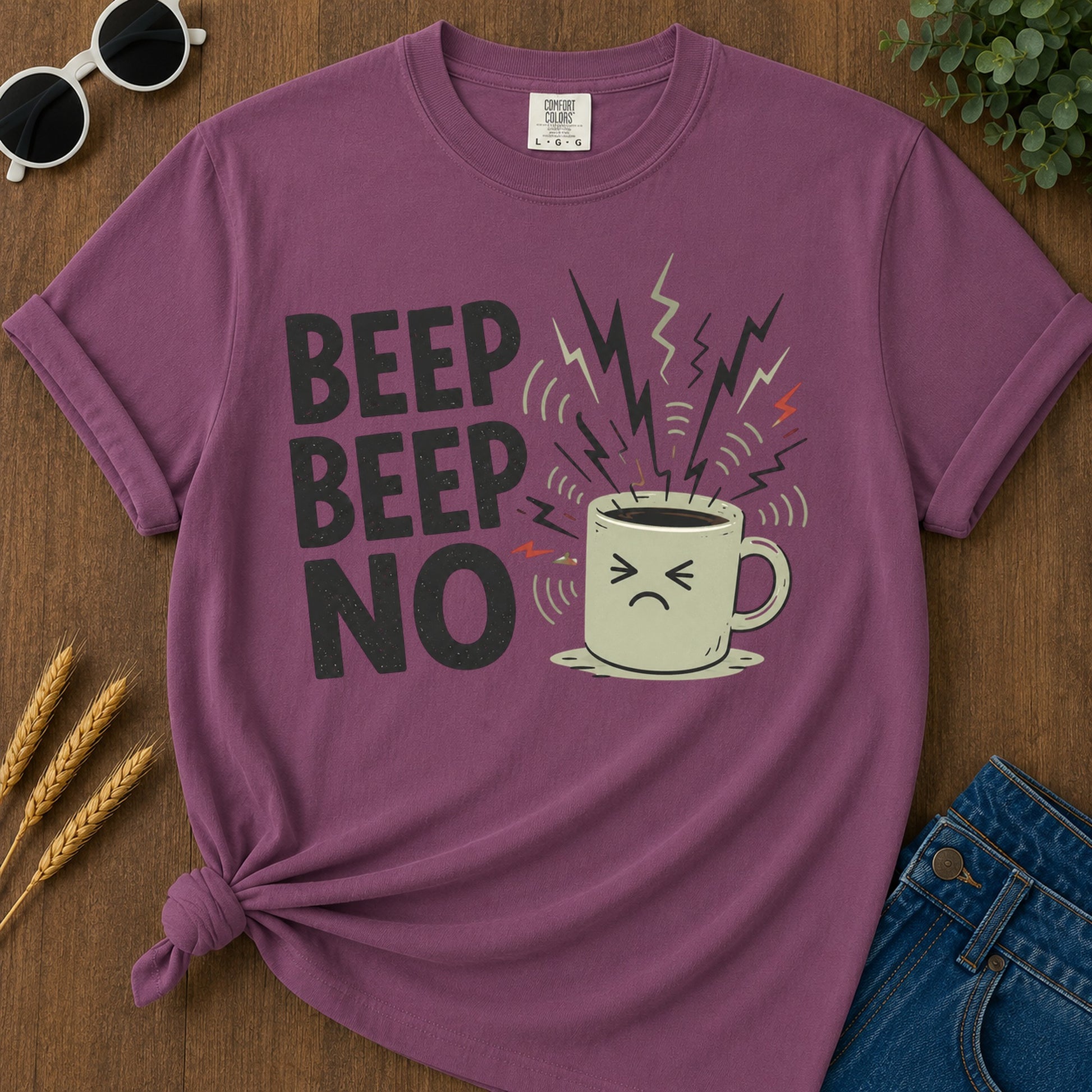 Beep Beep No T-Shirt - Berry
