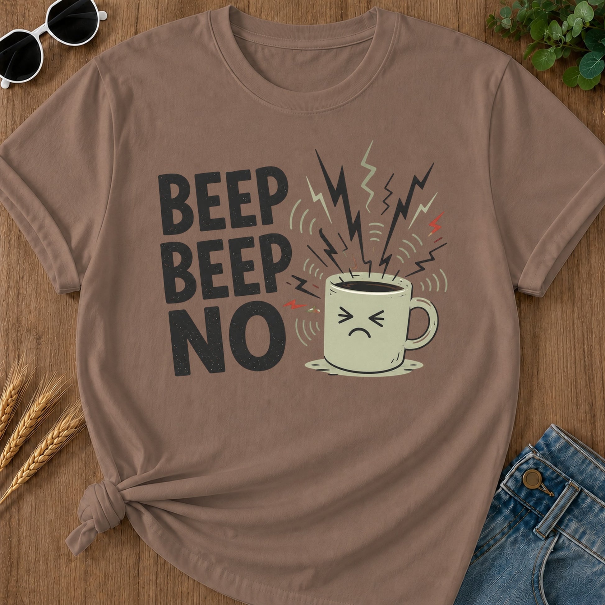 Beep Beep No T-Shirt - Espresso