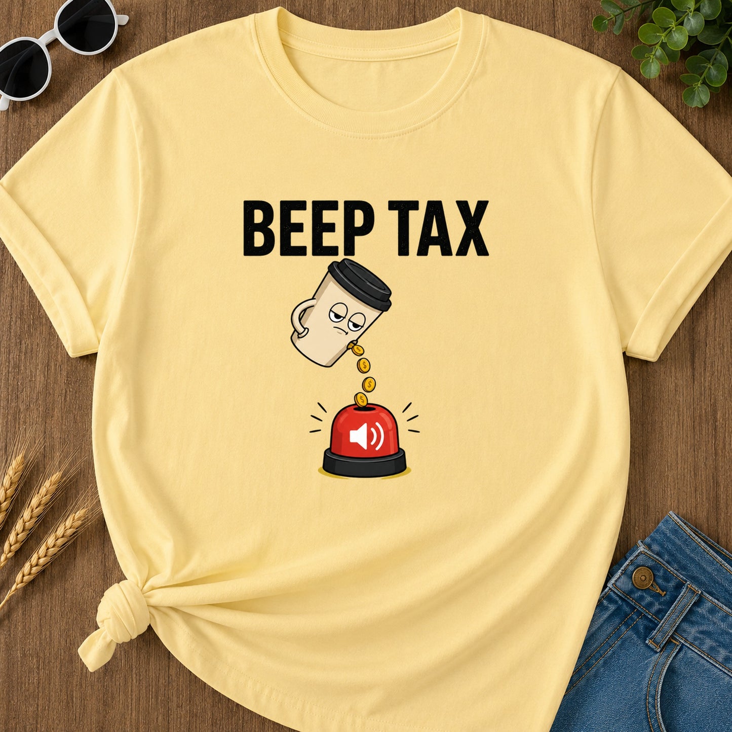 Beep Tax T-Shirt - Butter