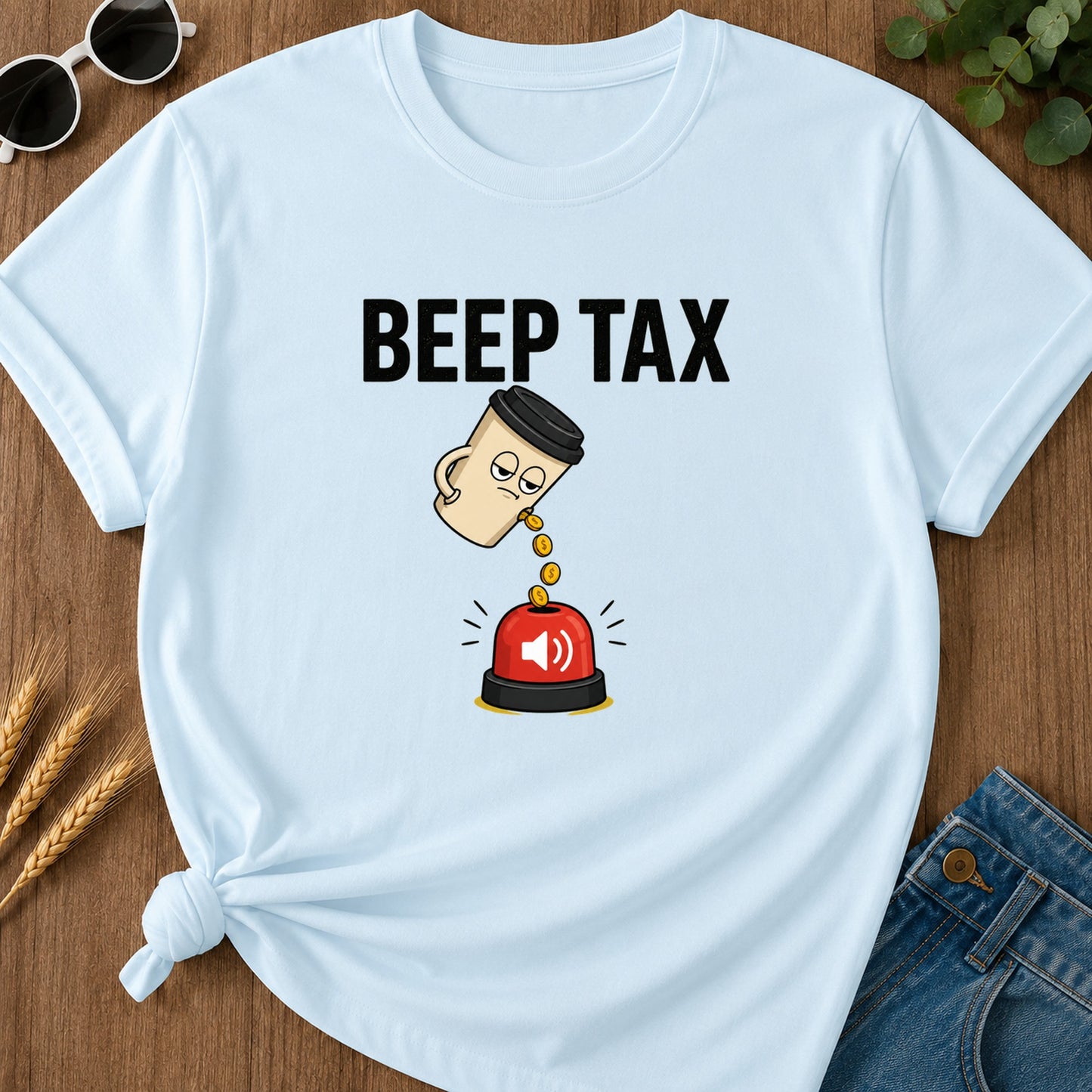 Beep Tax T-Shirt - Chambray