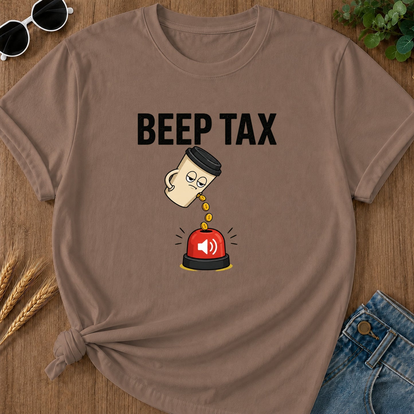 Beep Tax T-Shirt - Espresso