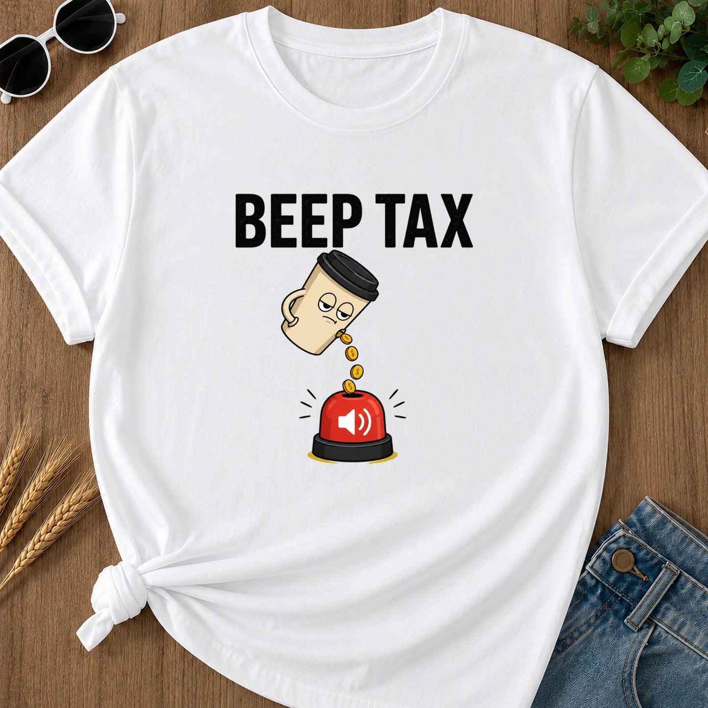 Beep Tax T-Shirt - White
