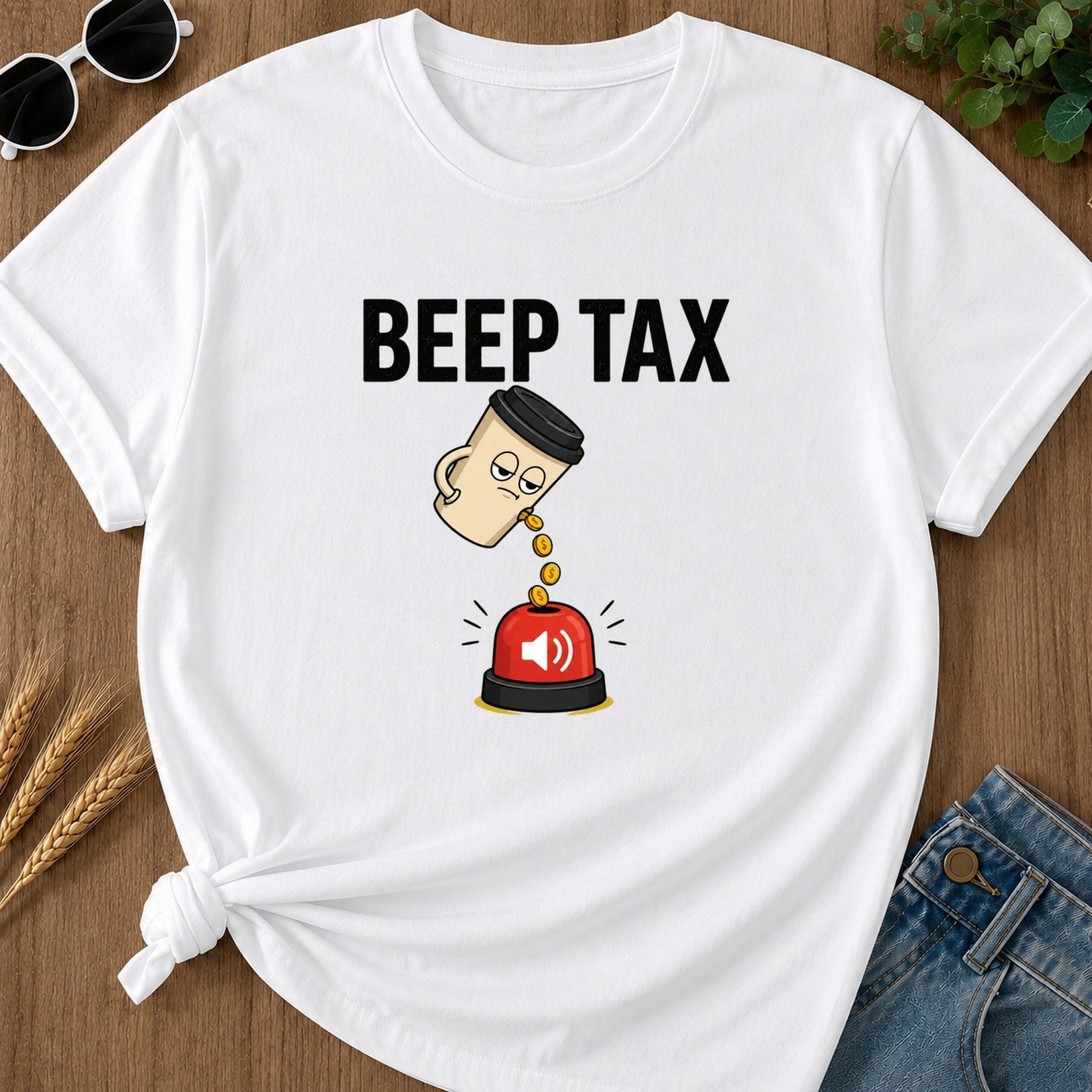 Beep Tax T-Shirt - White