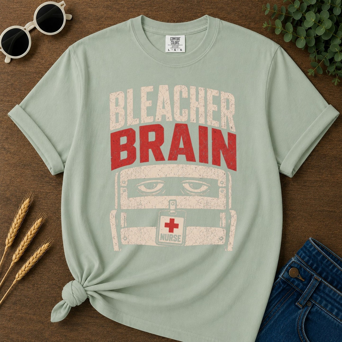 Bleacher Brain T-shirt - Bay Mockup