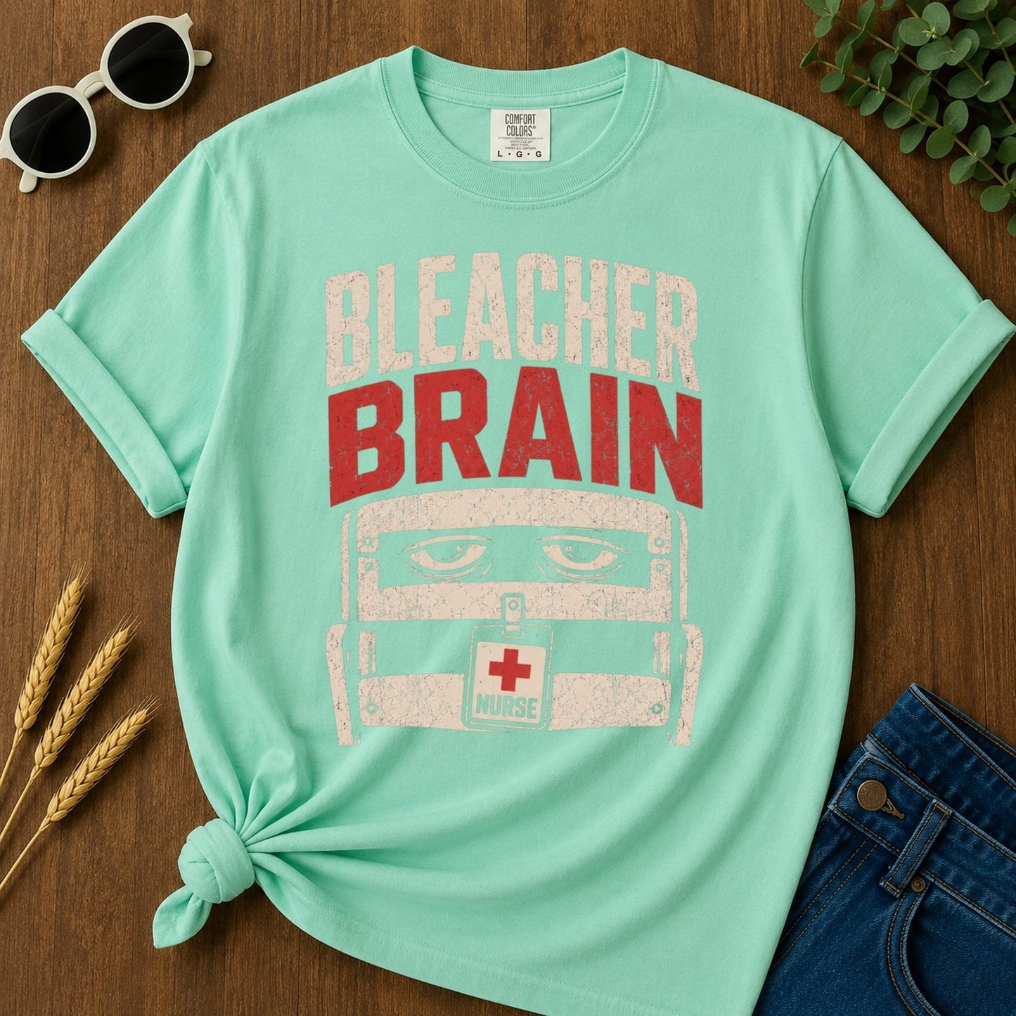 Bleacher Brain T-shirt - Island Reef Mockup