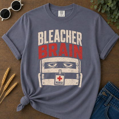 Bleacher Brain T-shirt - Navy Mockup