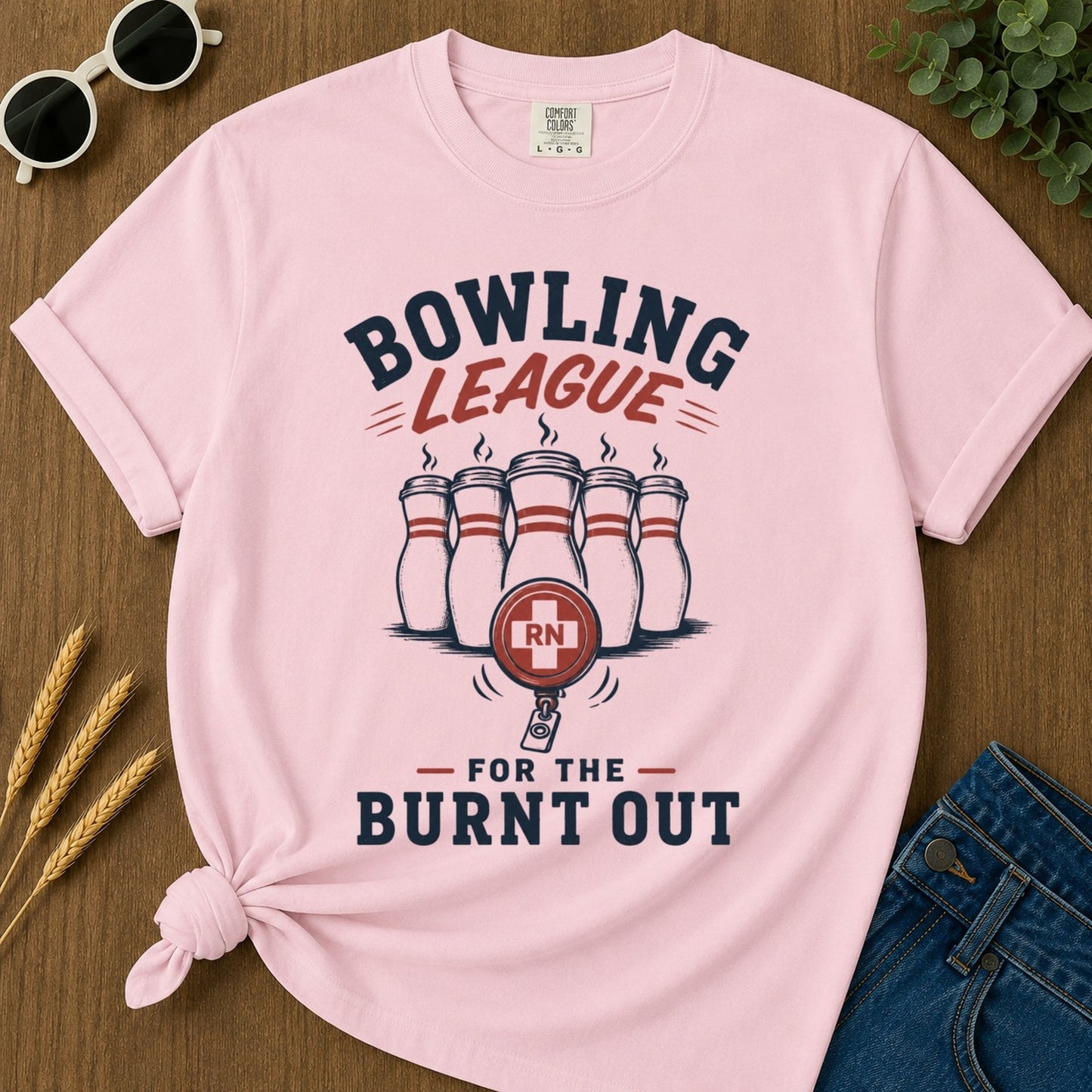Bowling League T-shirt - Blossom Mockup