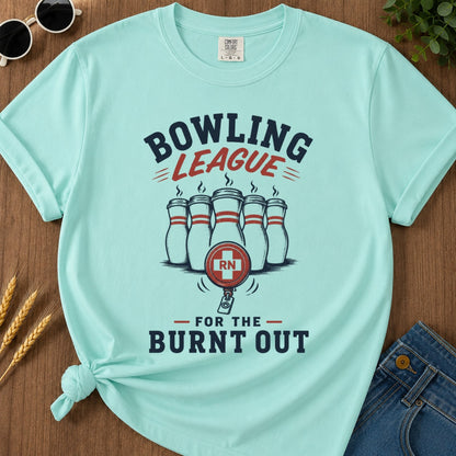 Bowling League T-shirt - Chalky Mint Mockup