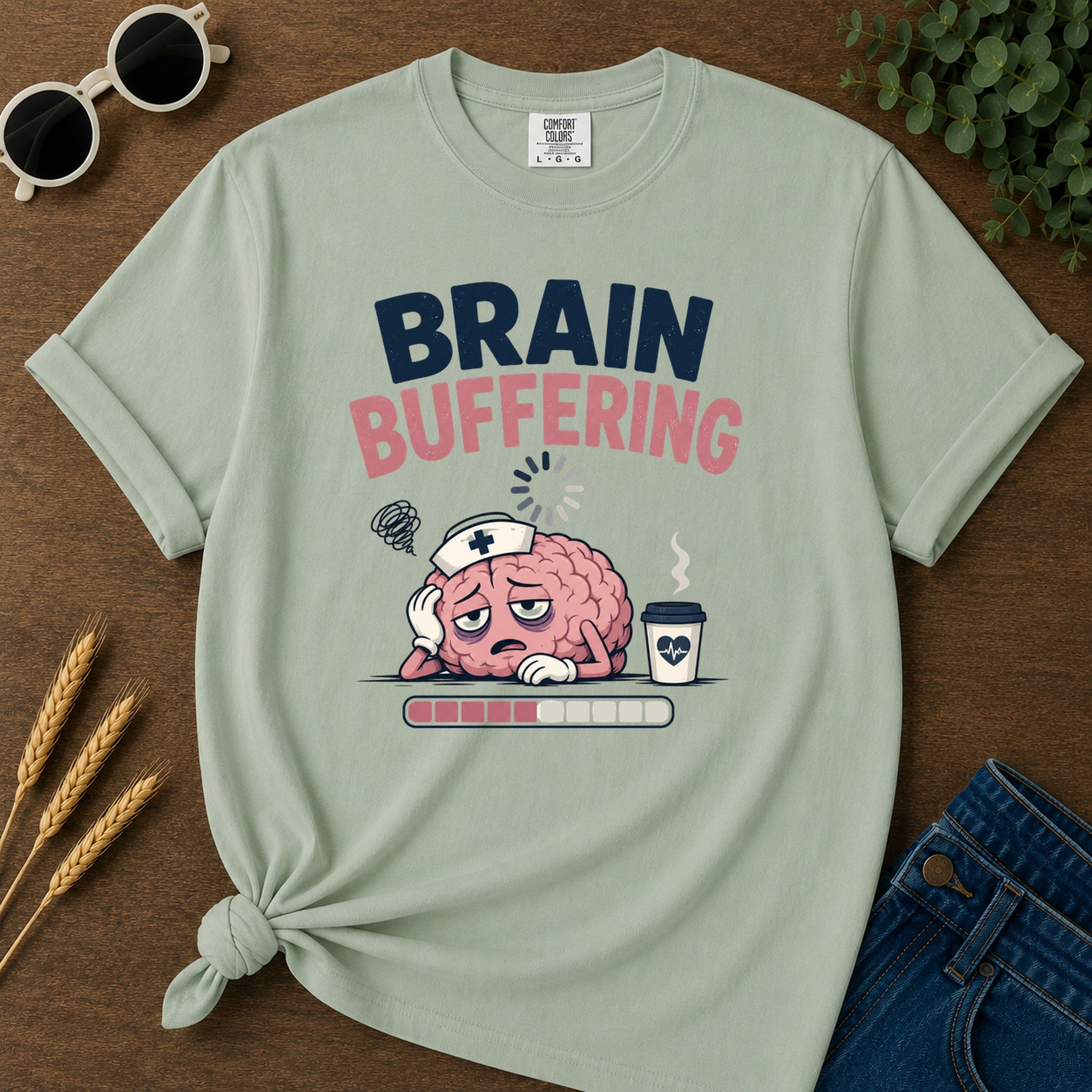 Brain Buffering T-Shirt - Bay