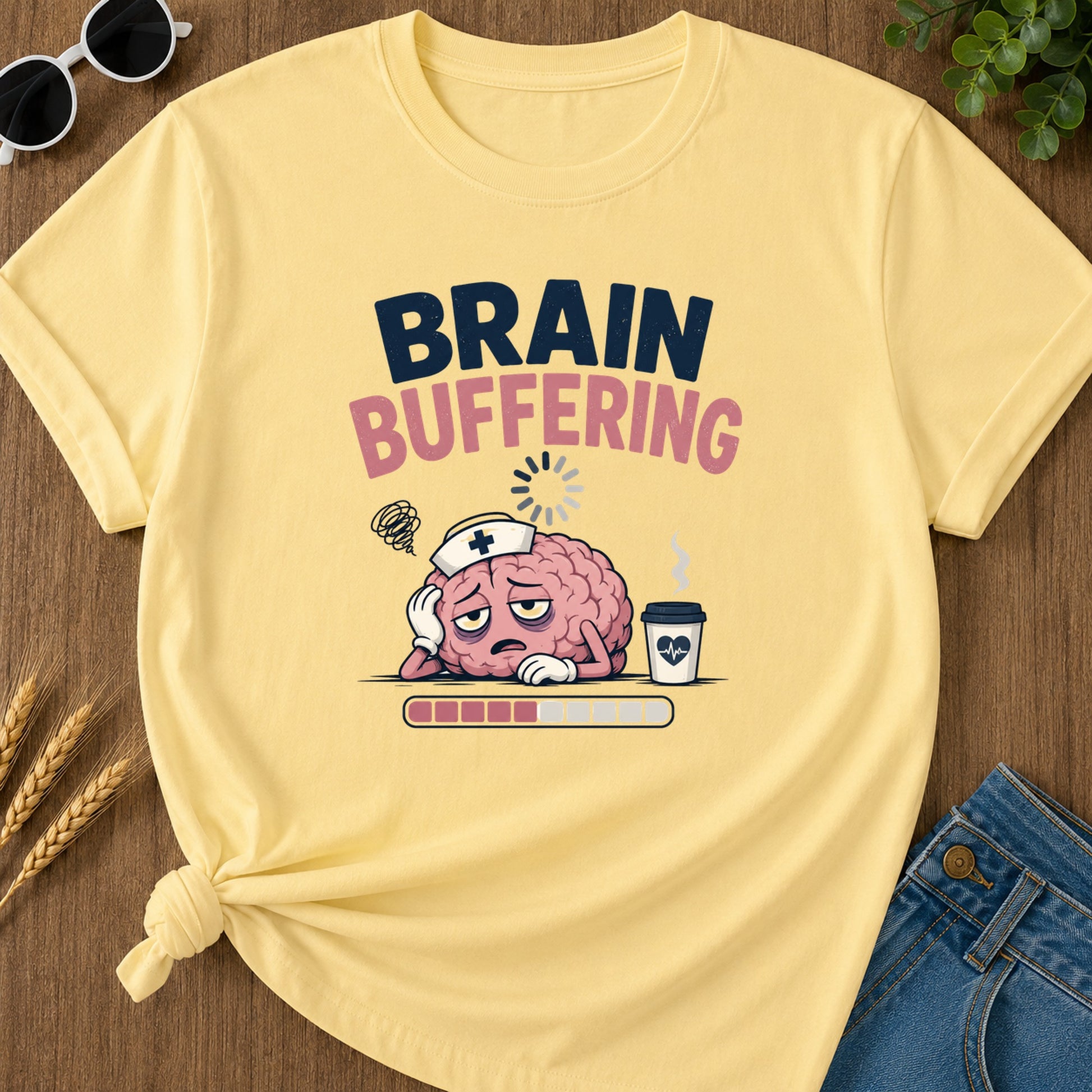 Brain Buffering T-Shirt - Butter