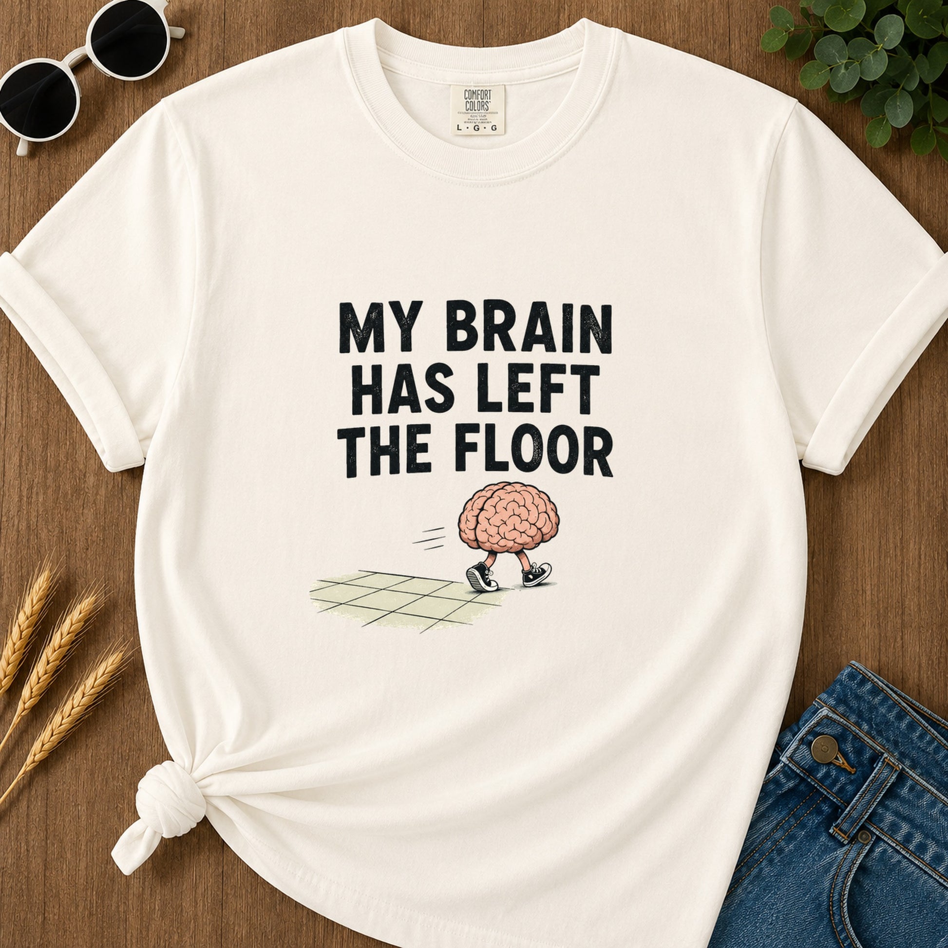 Brain Left Floor T-Shirt - Ivory