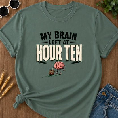 Brain Left Hour Ten T-Shirt - Blue Spruce