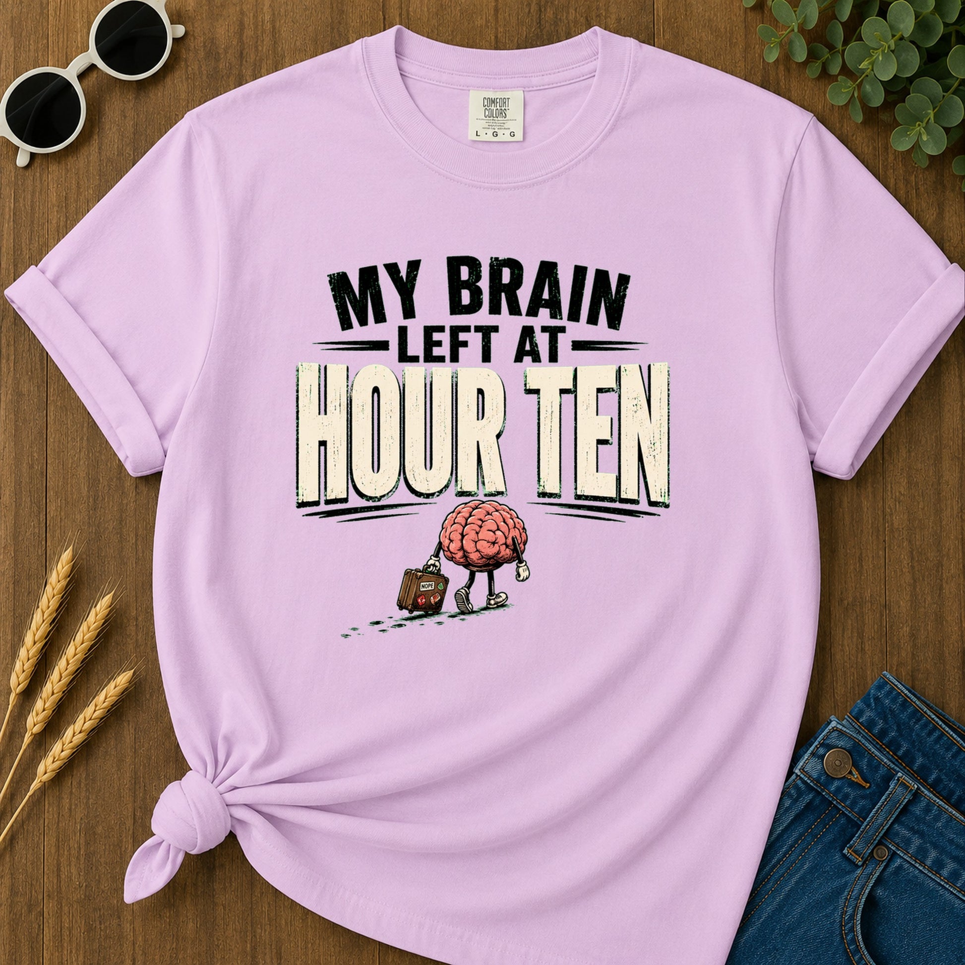 Brain Left Hour Ten T-Shirt - Orchid