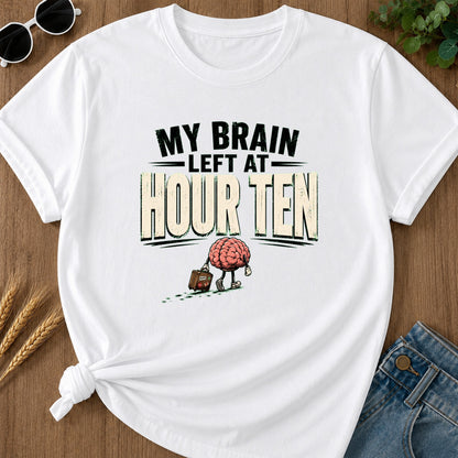 Brain Left Hour Ten T-Shirt - White