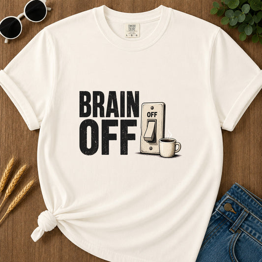 Brain Off T-Shirt - Ivory