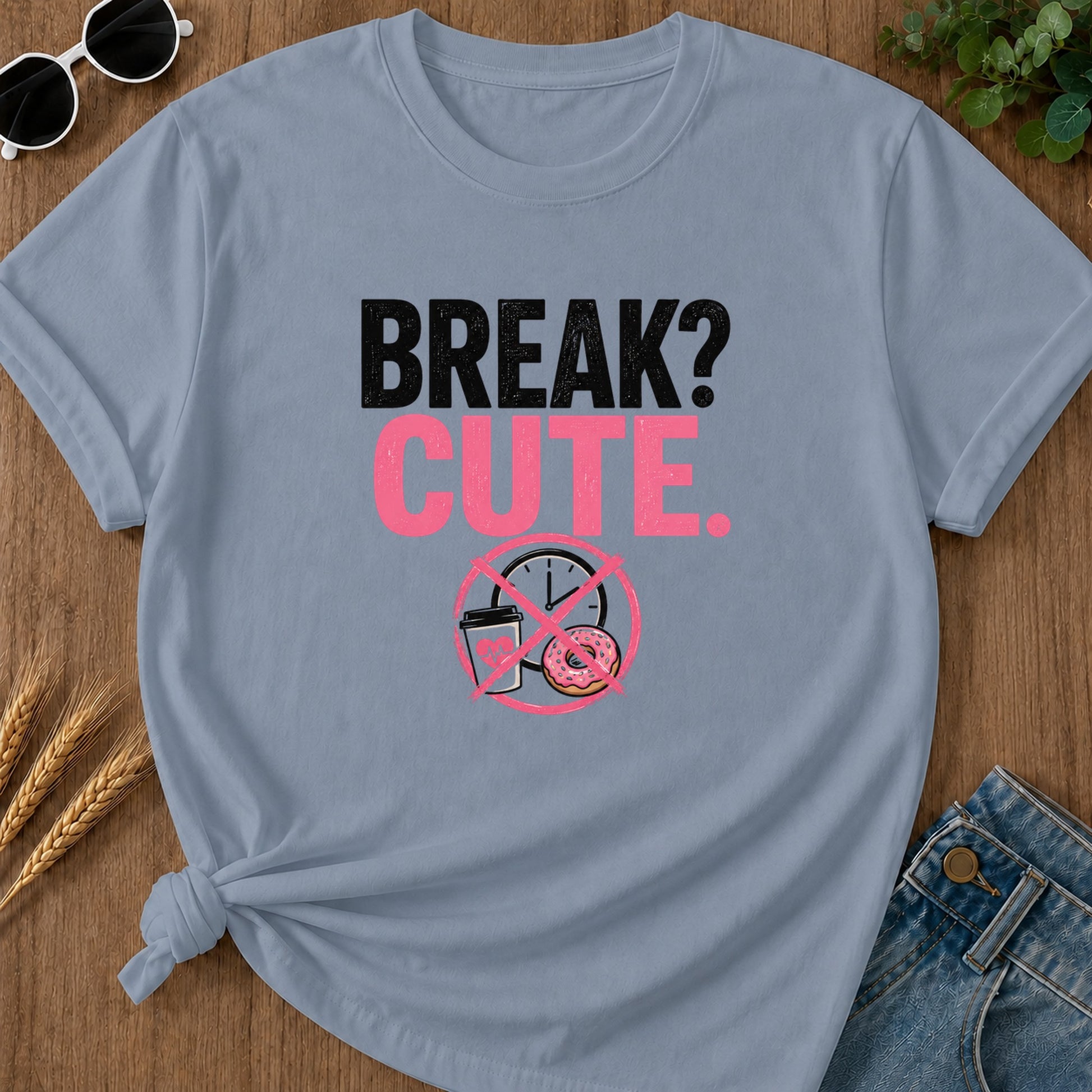 Break Cute T-Shirt - Blue Jean