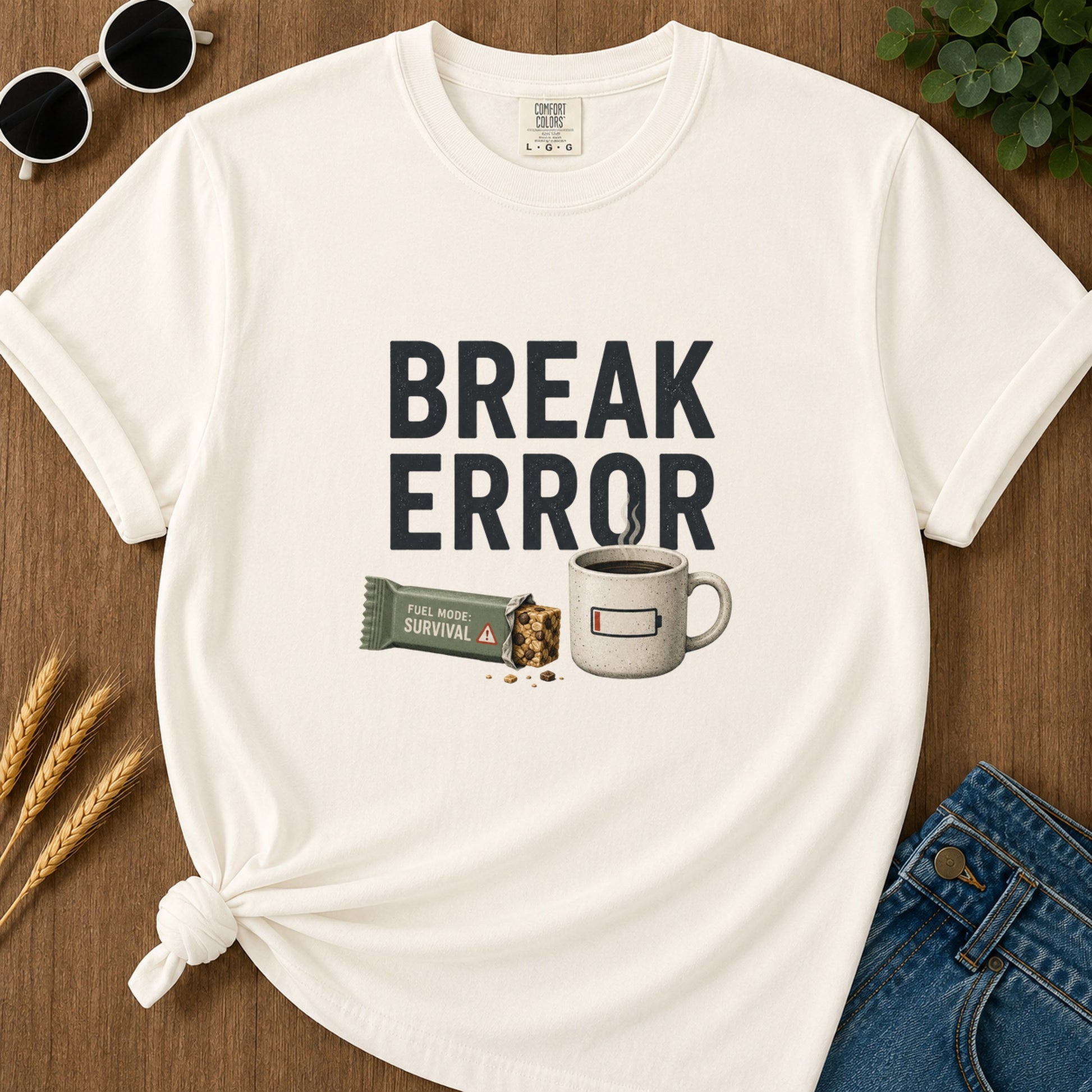 Break Error T-Shirt - Ivory