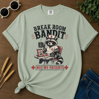 Break Room Bandit T-shirt - Bay Mockup