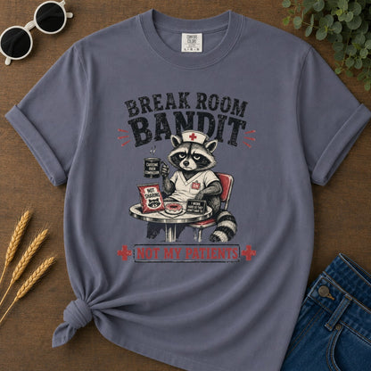 Break Room Bandit T-shirt - Navy Mockup