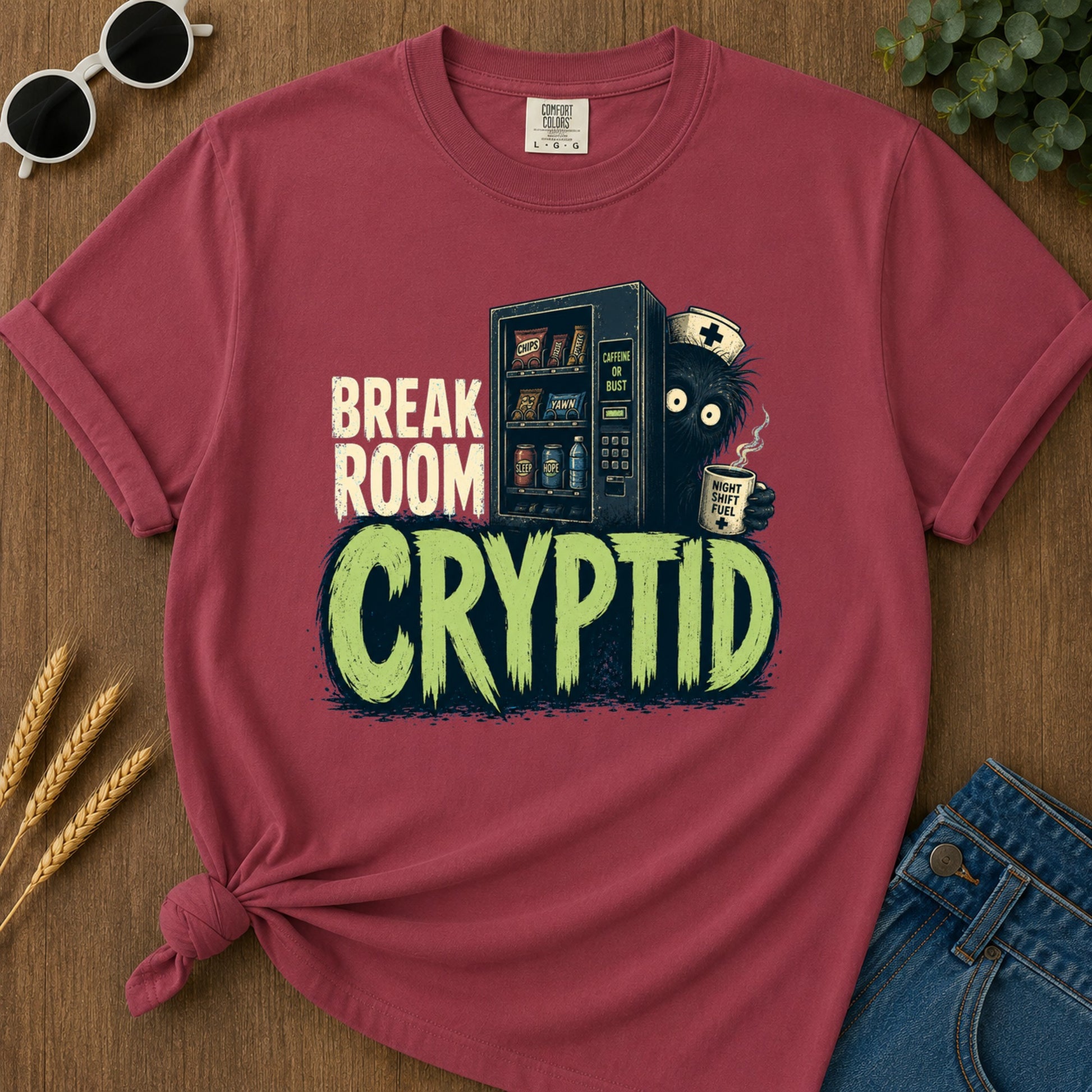 Break Room Cryptid T-Shirt - Chili