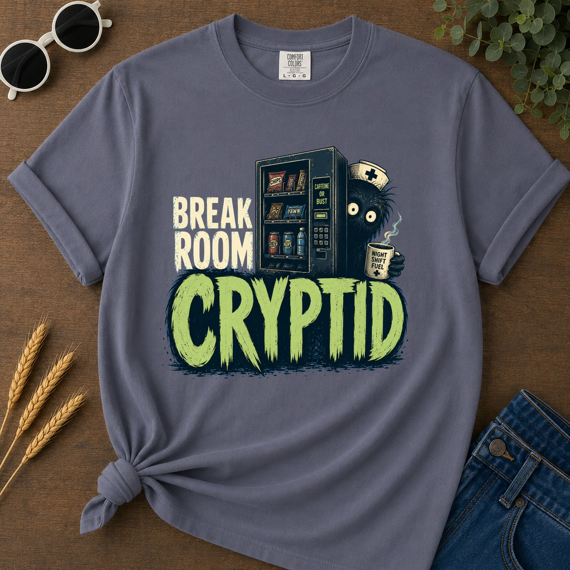 Break Room Cryptid T-Shirt - Navy