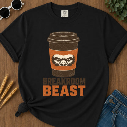 Breakroom Beast T-shirt - Black Mockup