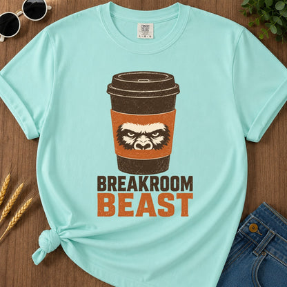 Breakroom Beast T-shirt - Chalky Mint Mockup