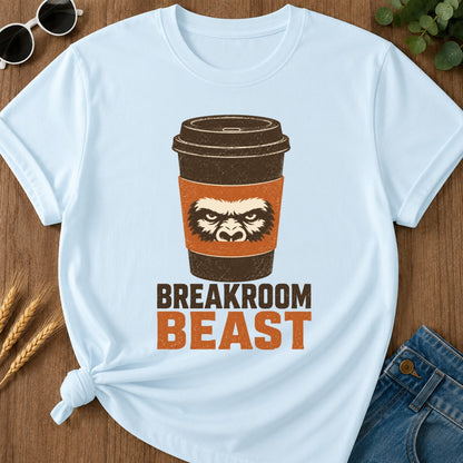 Breakroom Beast T-shirt - Chambray Mockup