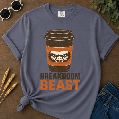 Breakroom Beast T-shirt - Navy Mockup