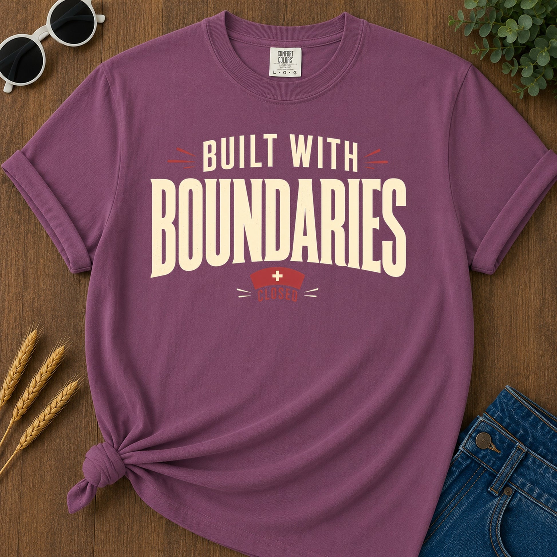 Built With Boundaries T-Shirt - Berry