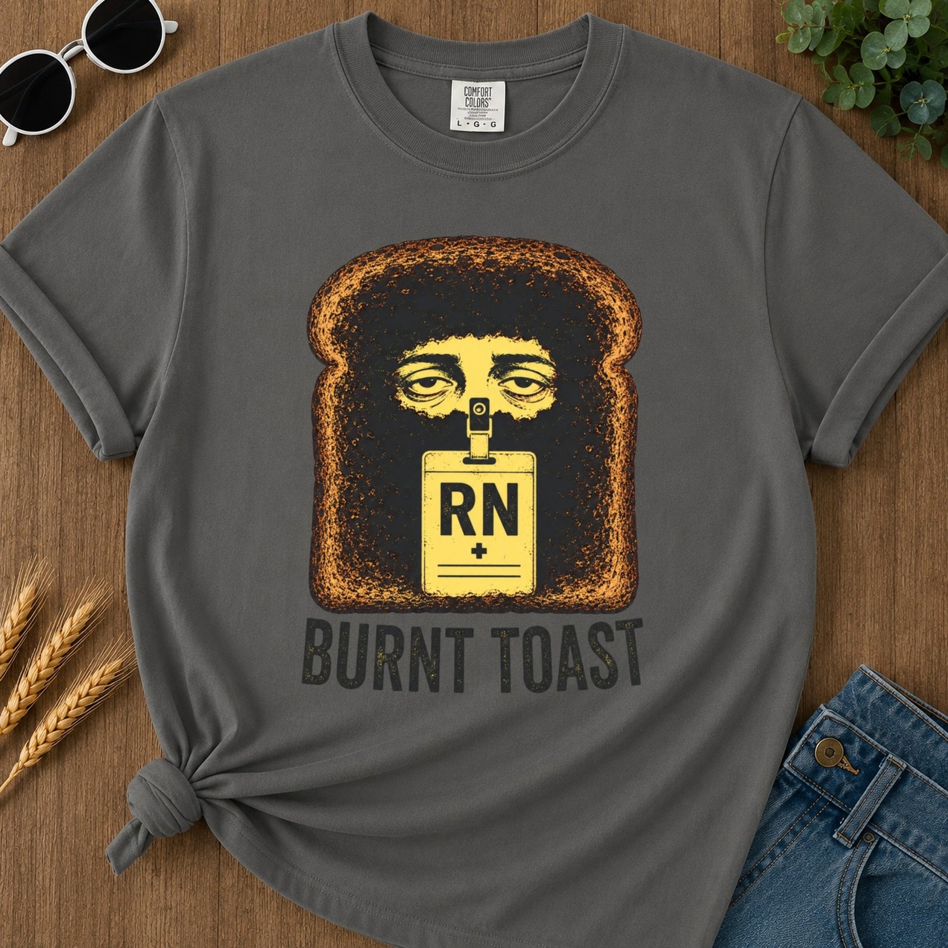 Burnt Toast T-shirt - Pepper Mockup