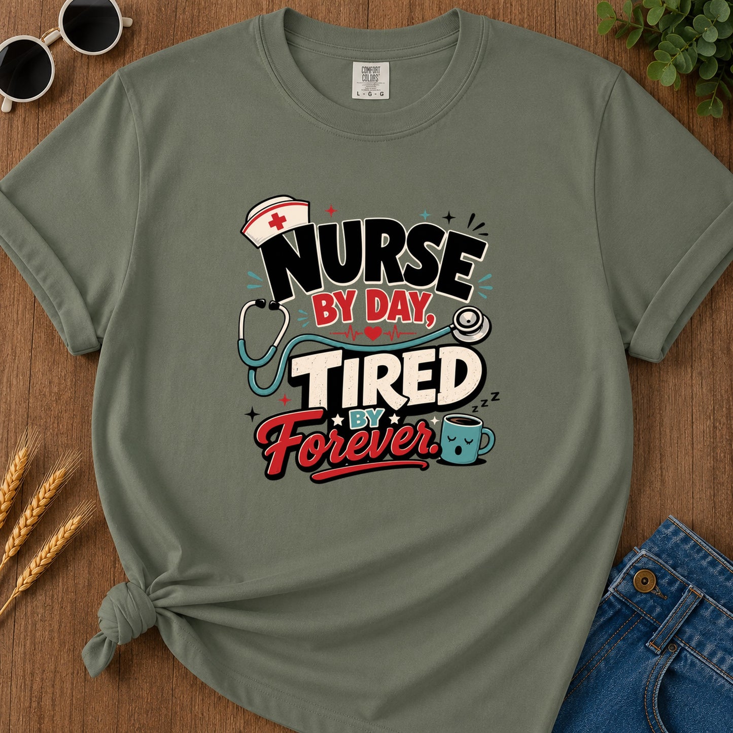 By Day T-Shirt - Moss