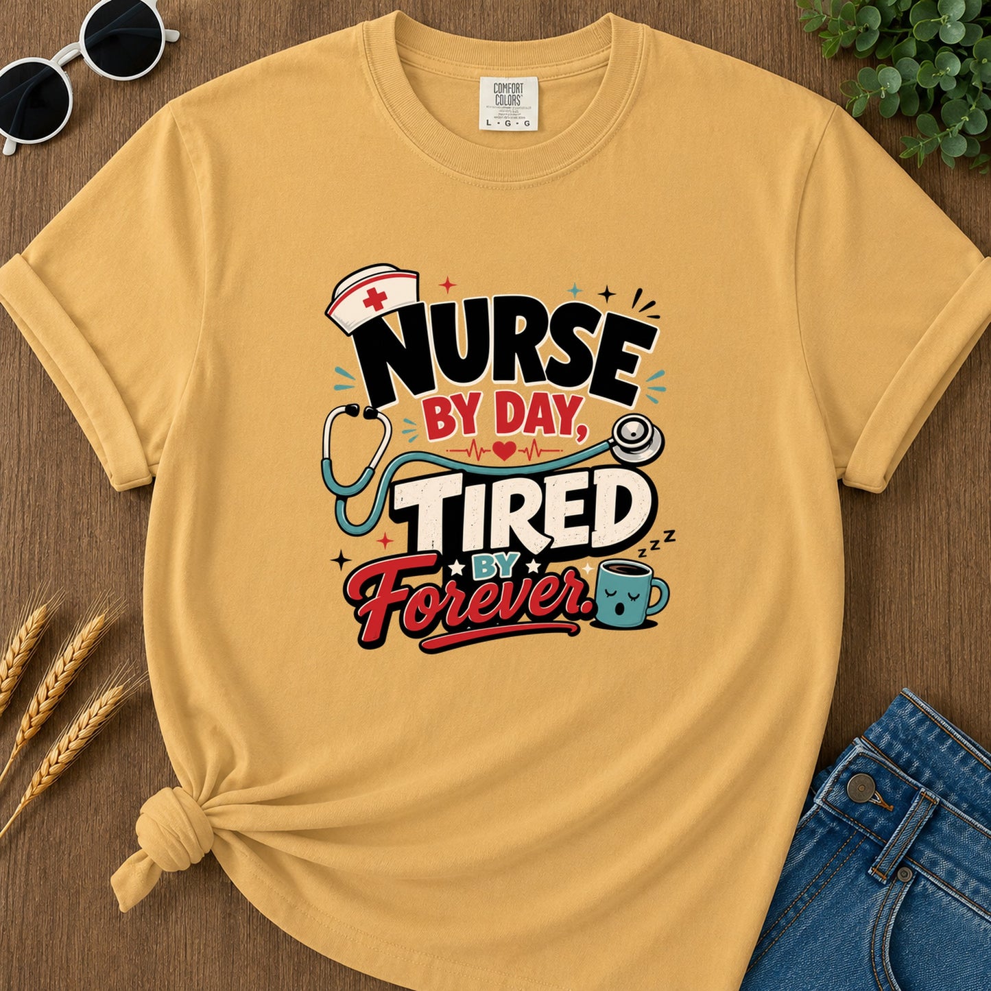 By Day T-Shirt - Mustard