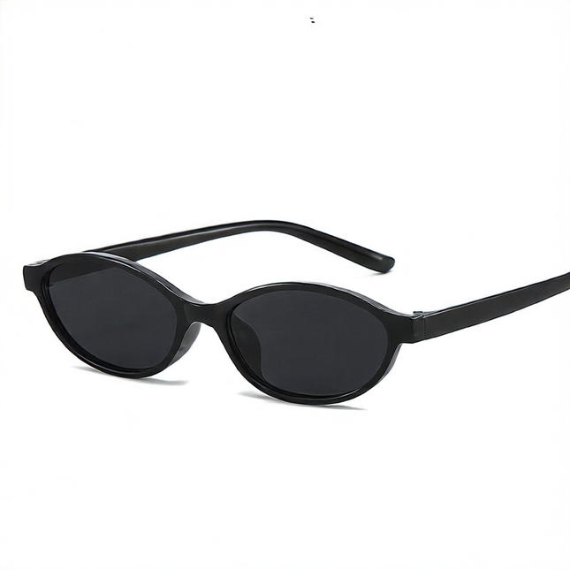 Retro Oval Sunglasses Narrow Frame Street Fashion Unisex – Rayzora Slim Retro - RAYZORA