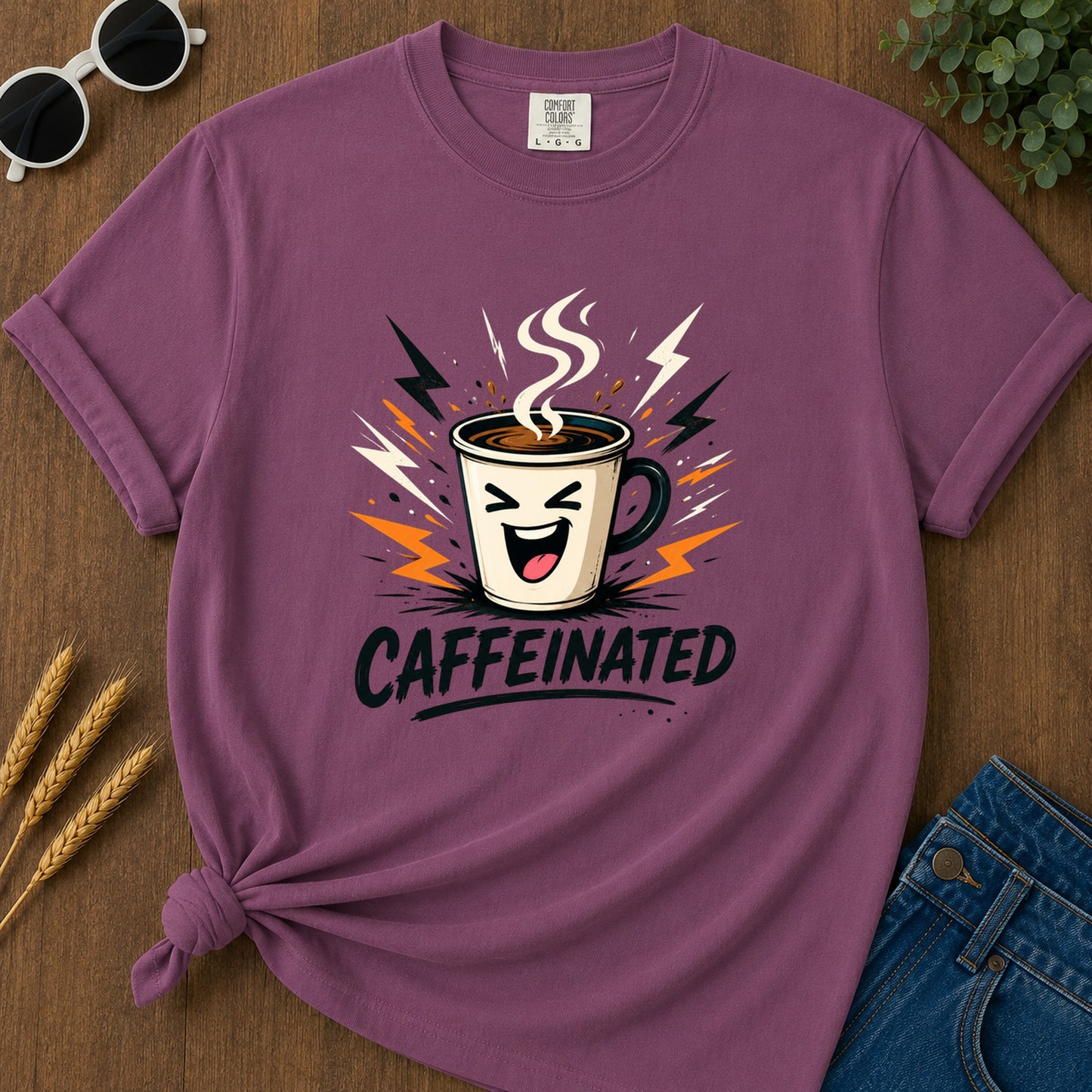 Caffeinated T-Shirt - Berry