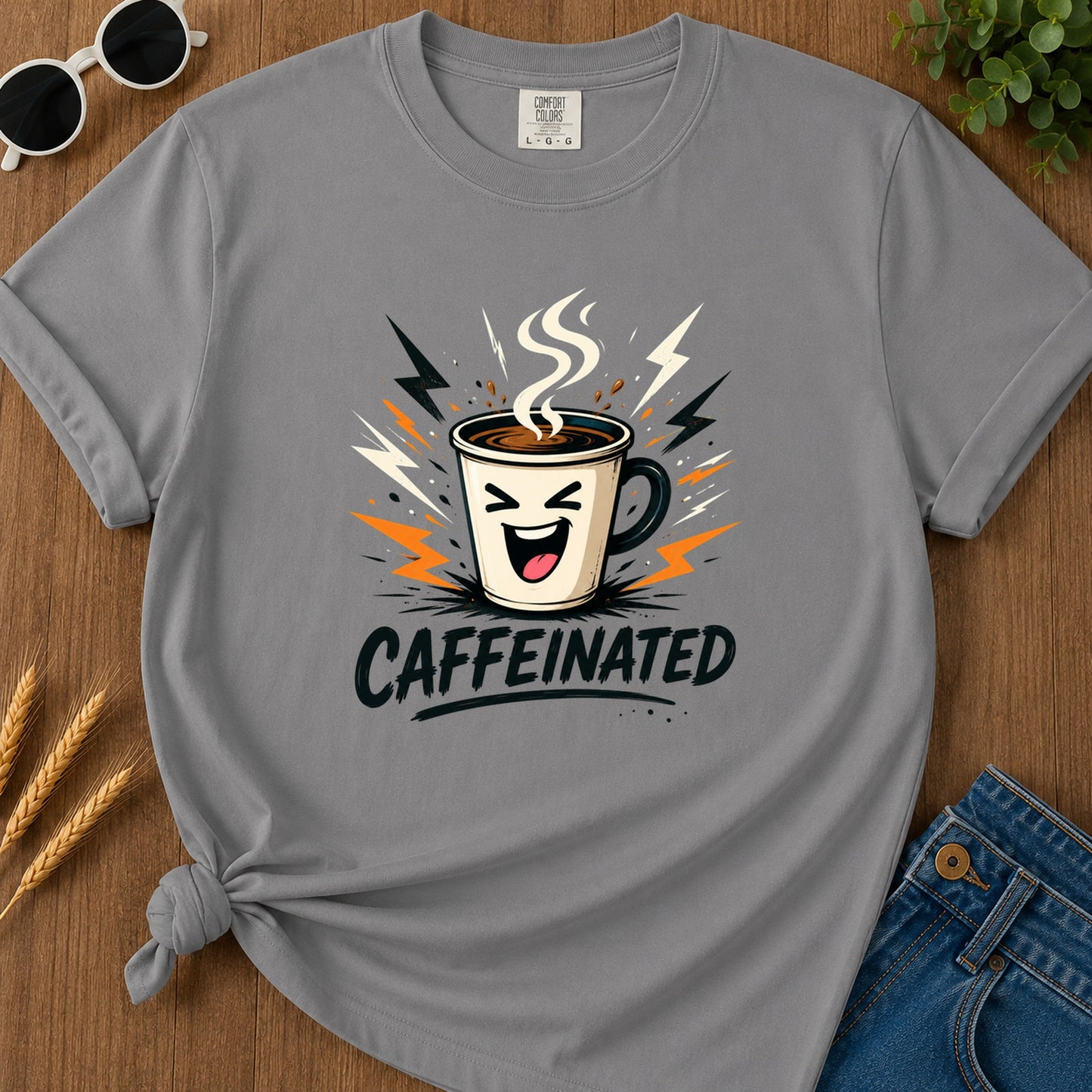 Caffeinated T-Shirt - Grey