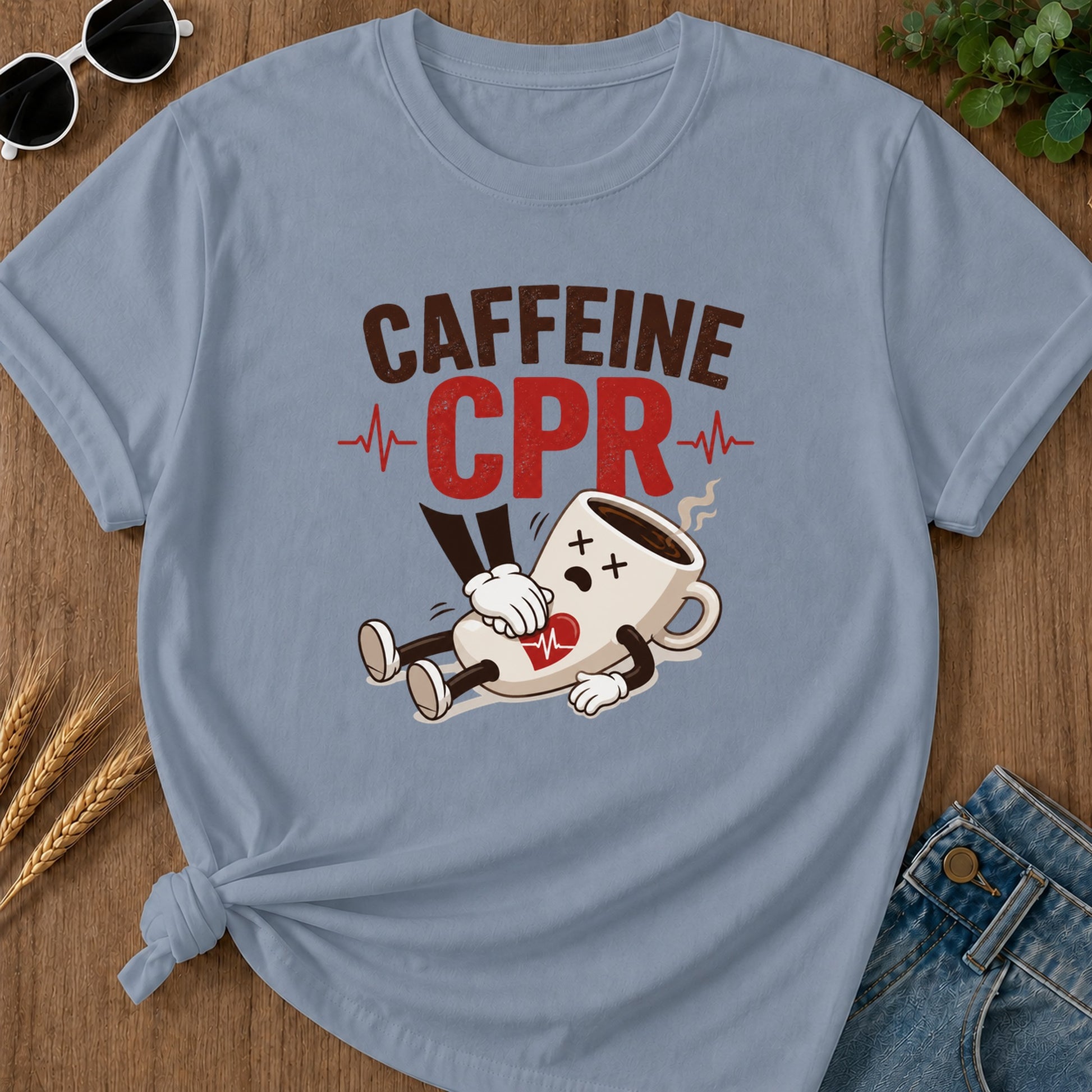 Caffeine Cpr T-Shirt - Blue Jean