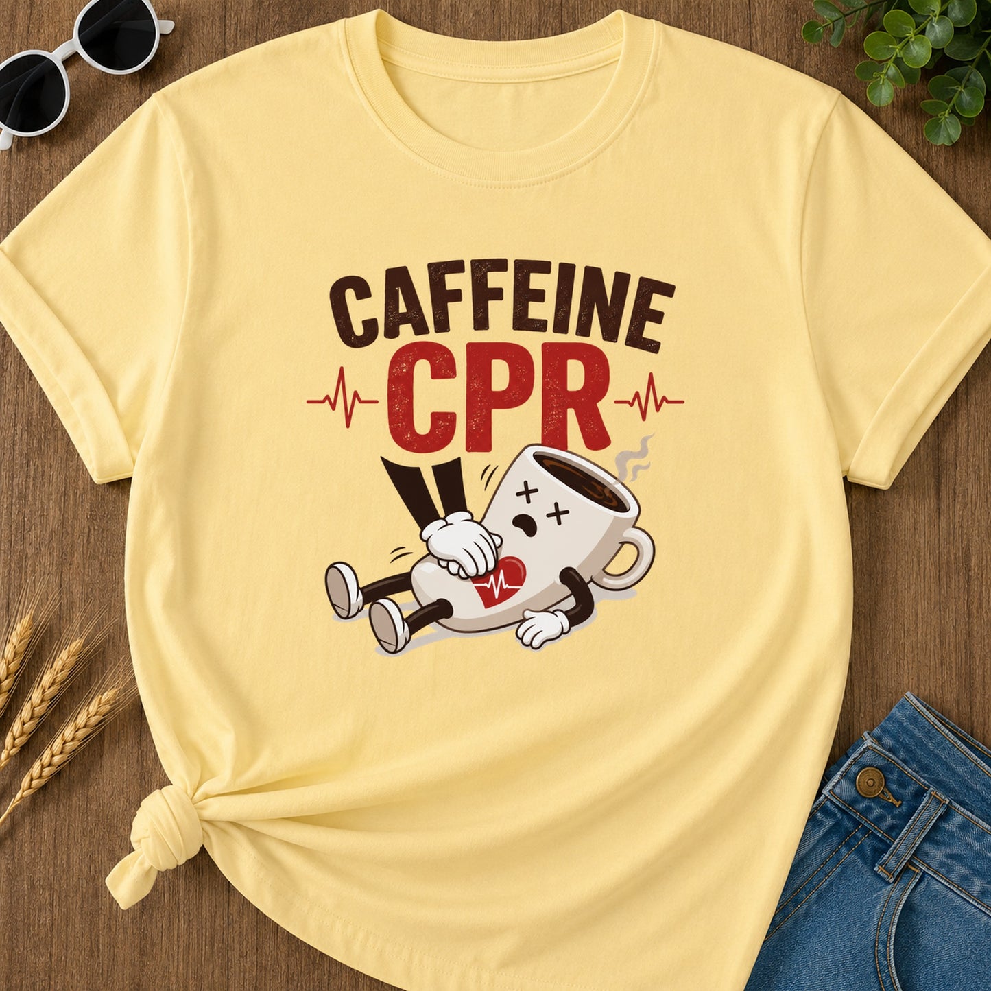 Caffeine Cpr T-Shirt - Butter