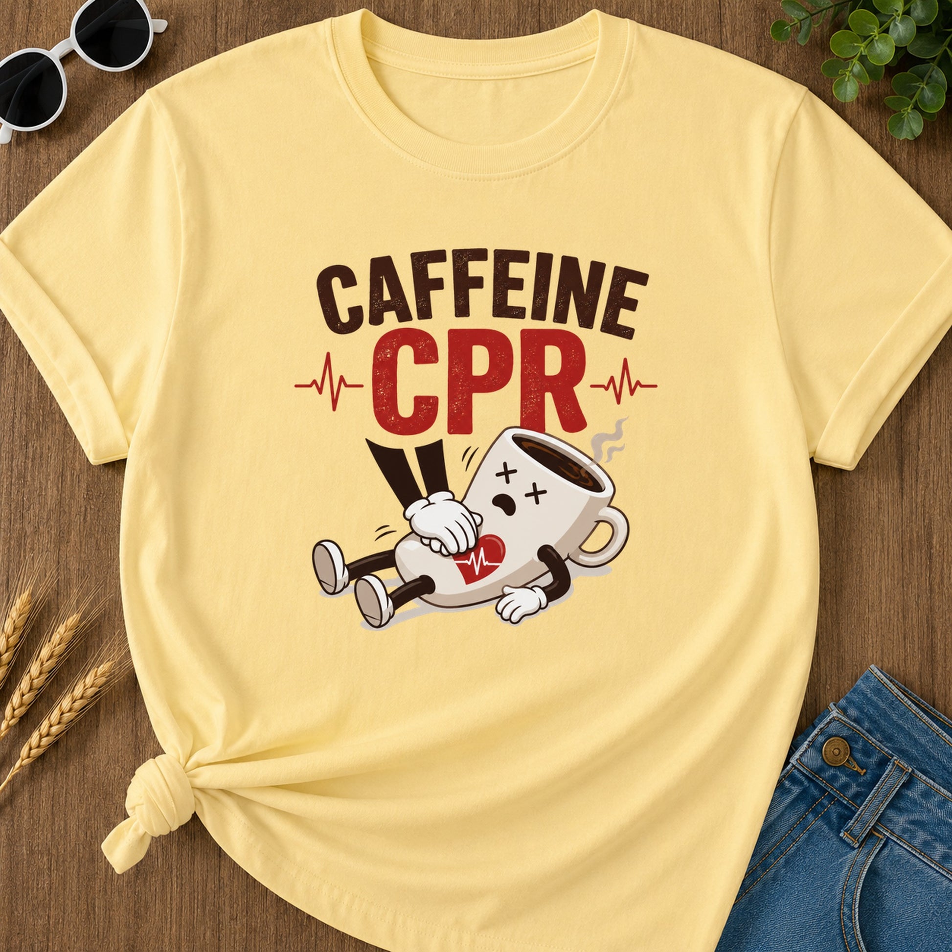 Caffeine Cpr T-Shirt - Butter