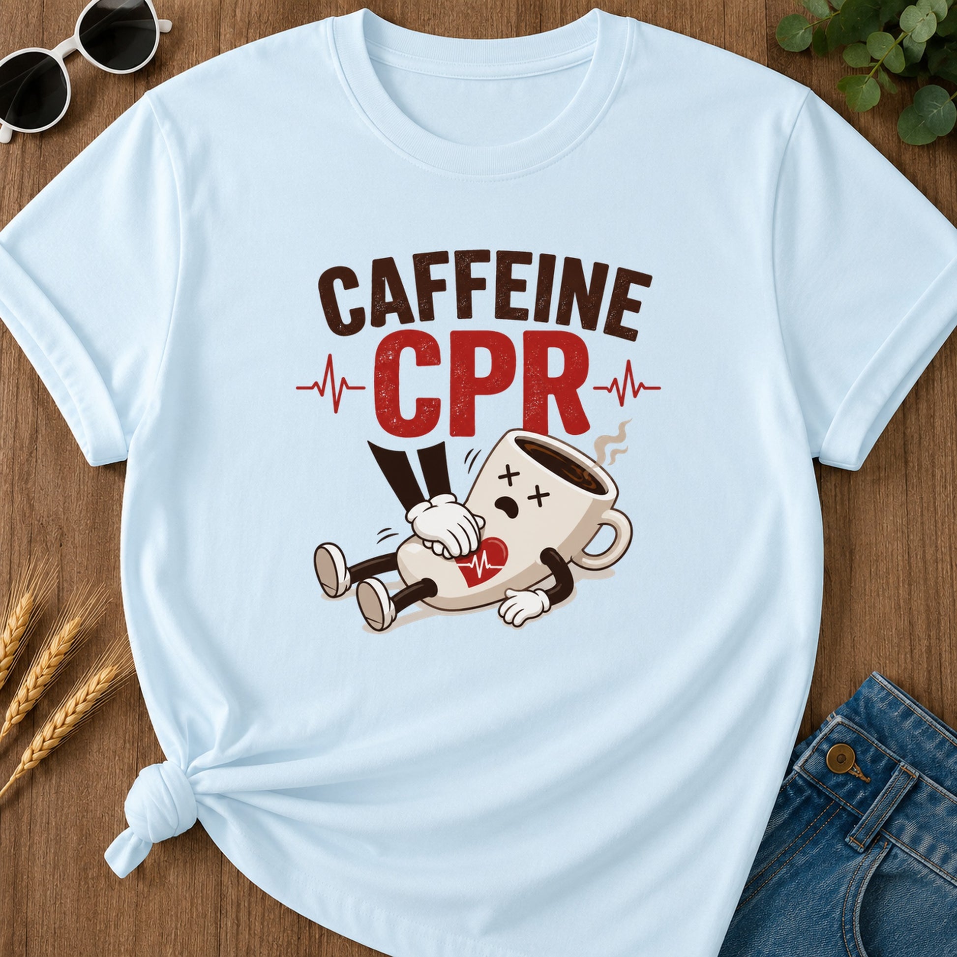 Caffeine Cpr T-Shirt - Chambray