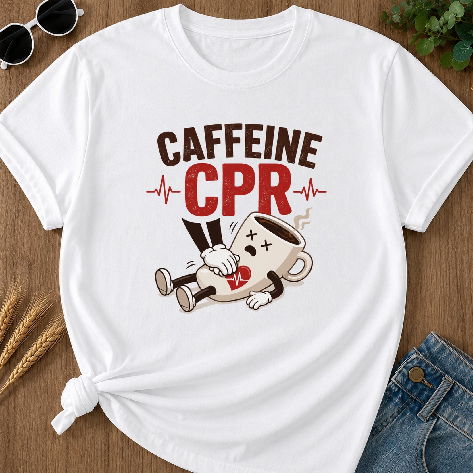 Caffeine Cpr T-Shirt - White