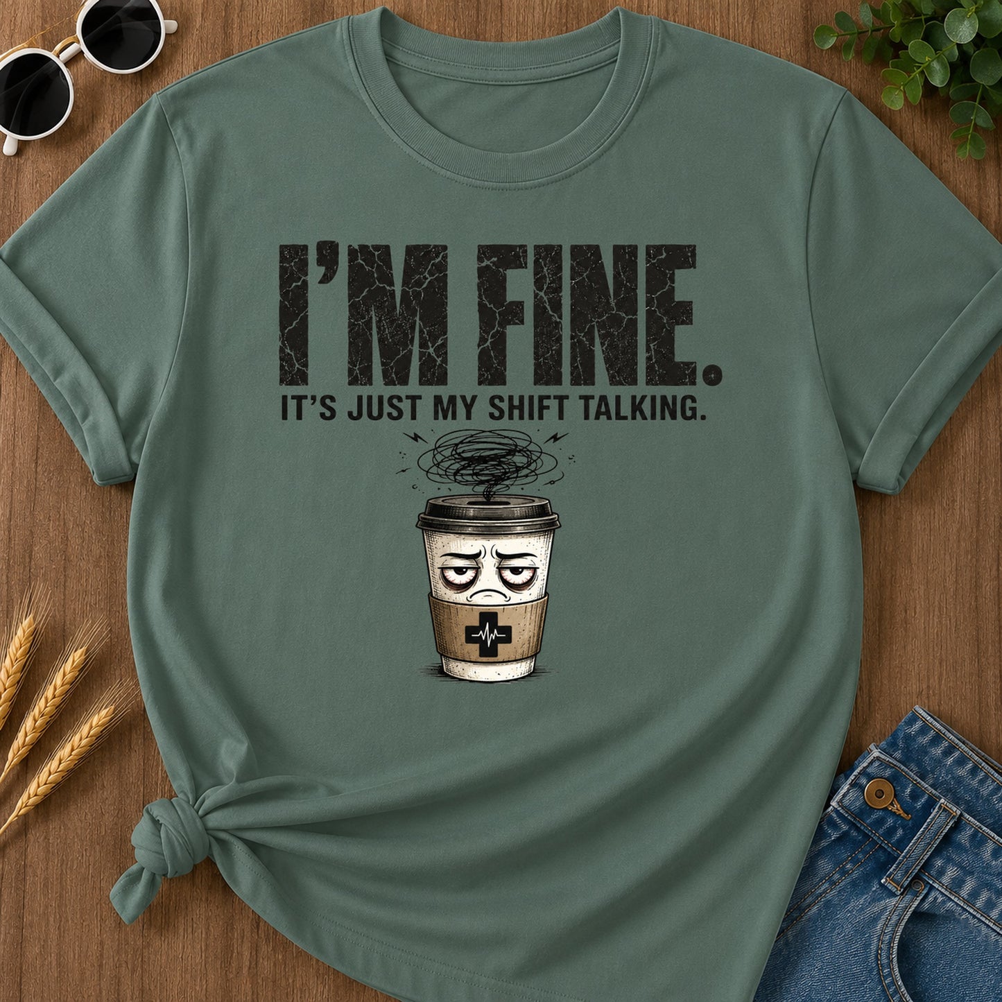 Caffeine T-Shirt - Blue Spruce