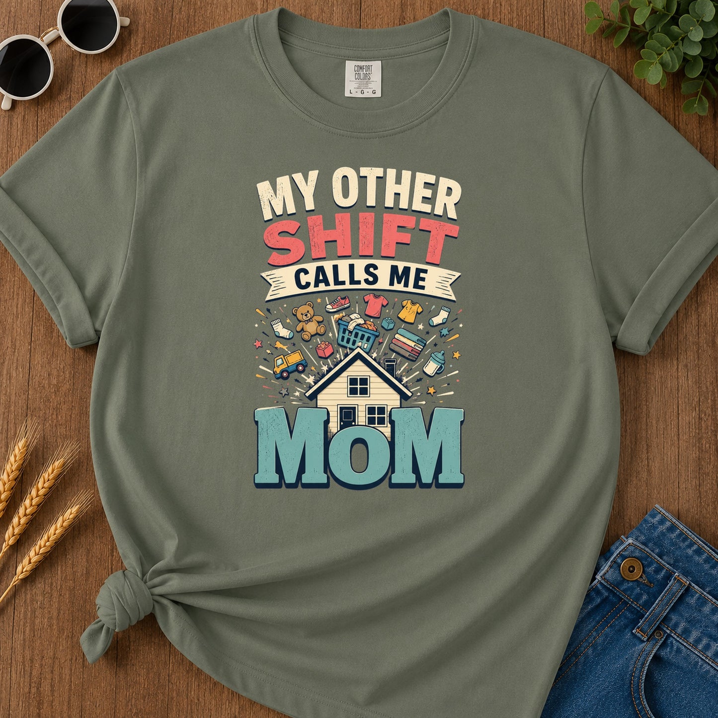 Calls Me 10 T-Shirt - Moss