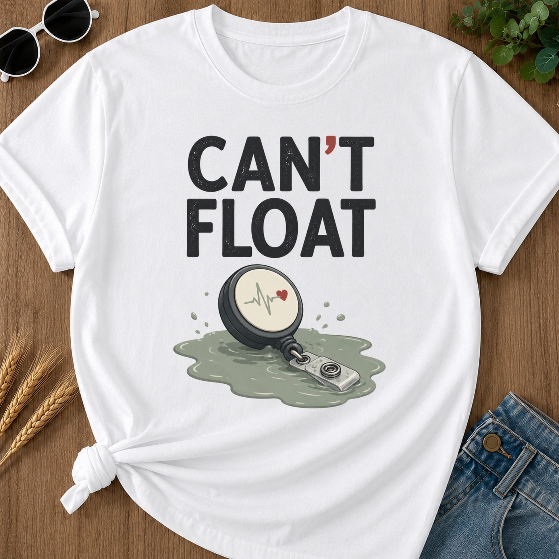 Cant Float T-Shirt - White