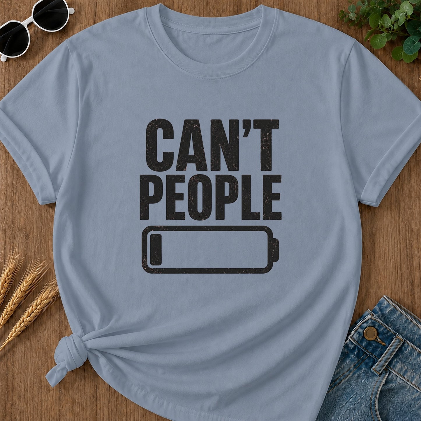 Cant People T-Shirt - Blue Jean