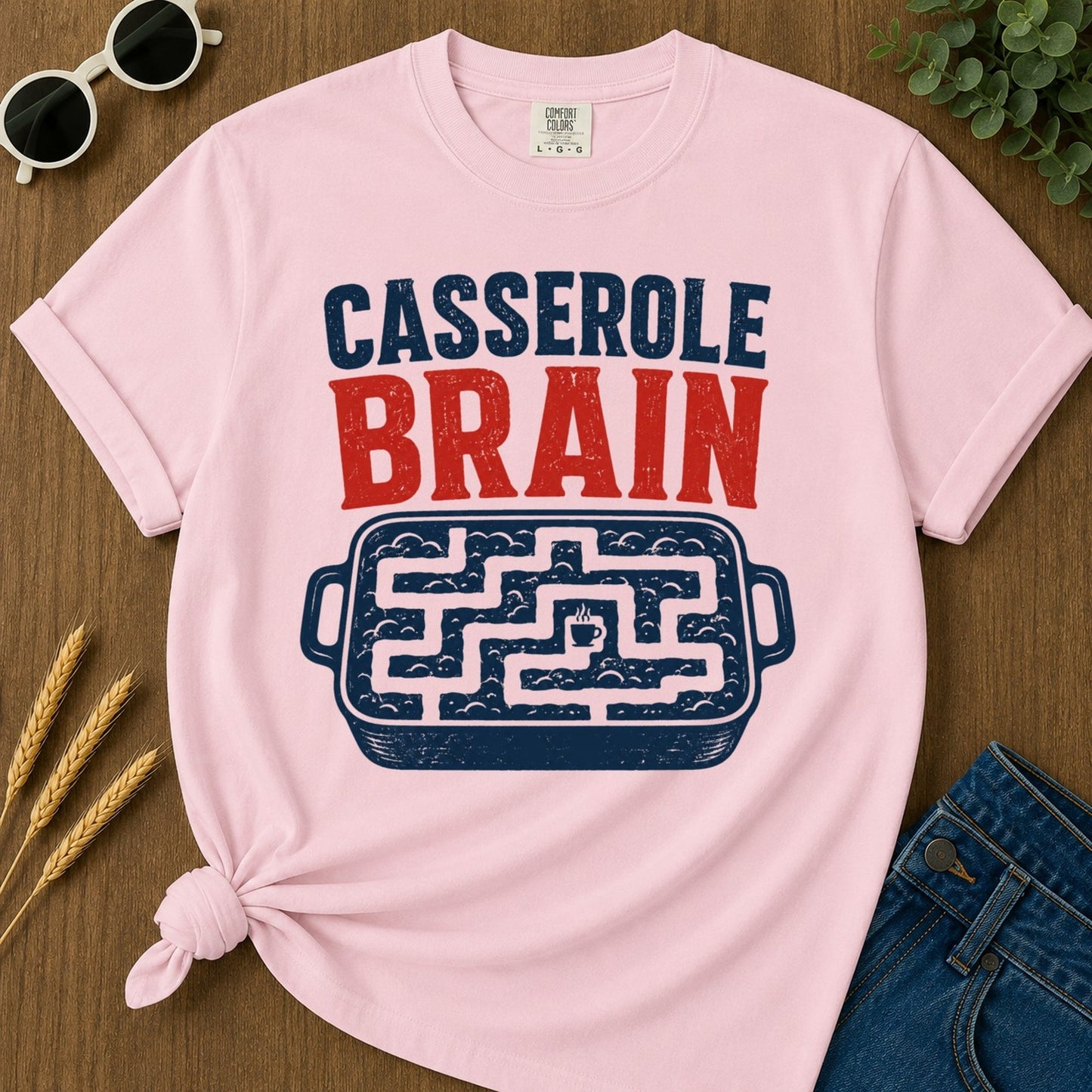 Casserole Brain T-shirt - Blossom Mockup