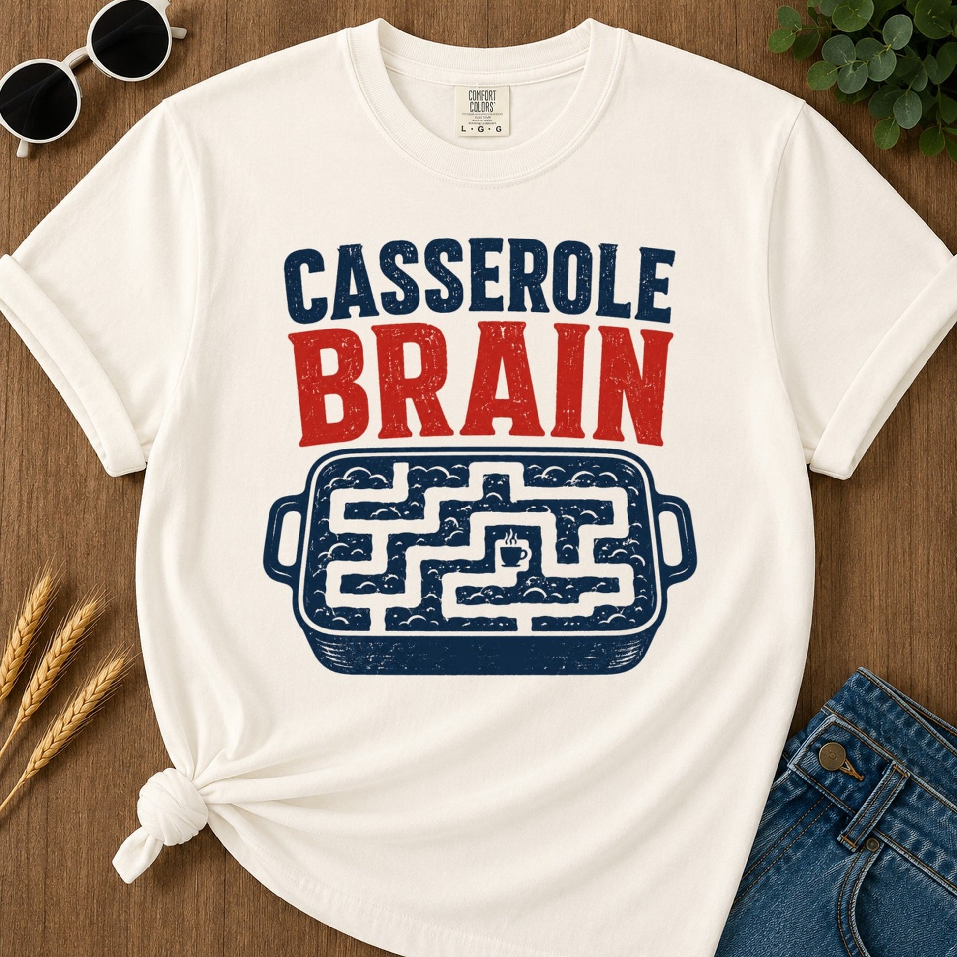 Casserole Brain T-shirt - Ivory Mockup