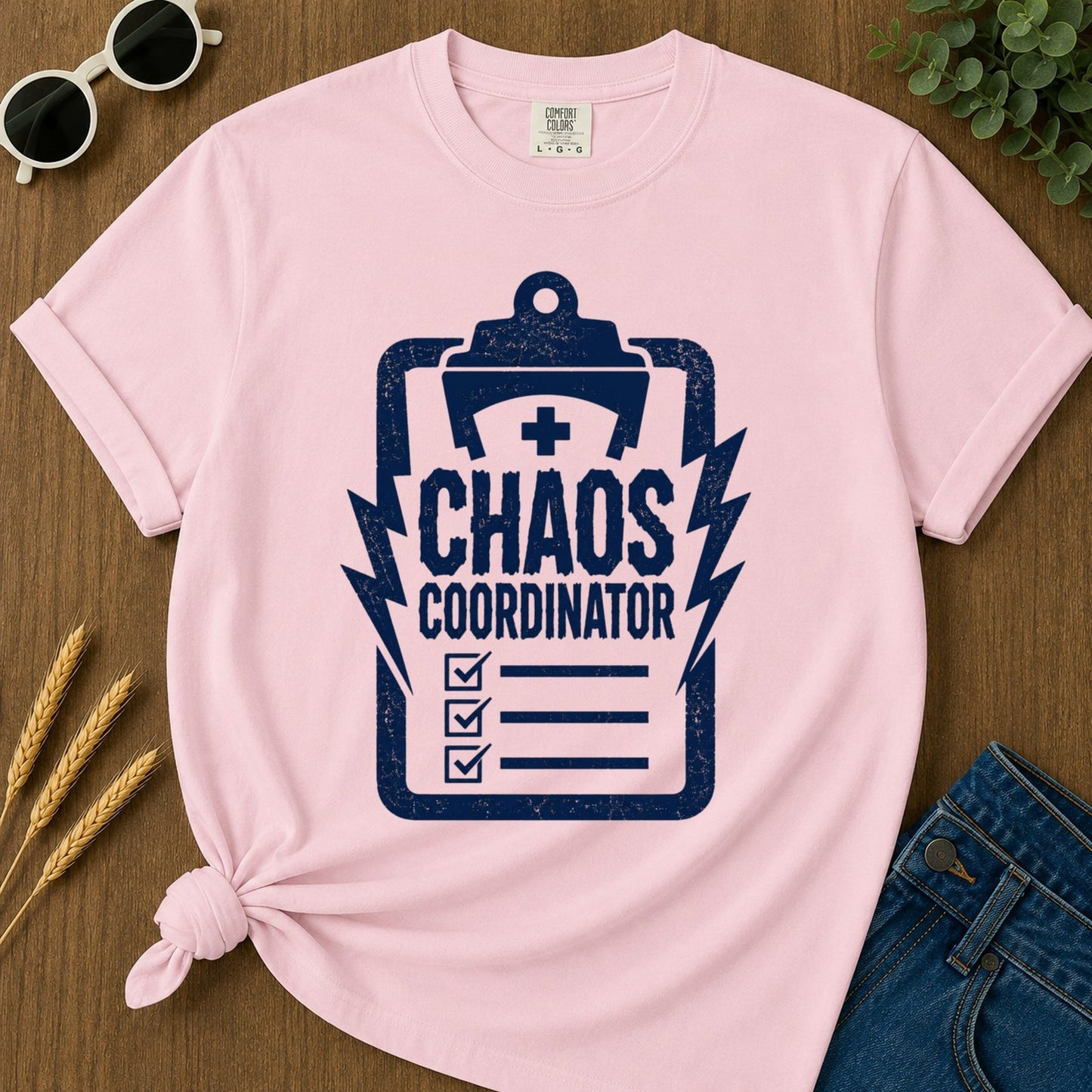 Chaos Coordinator T-shirt - Blossom Mockup