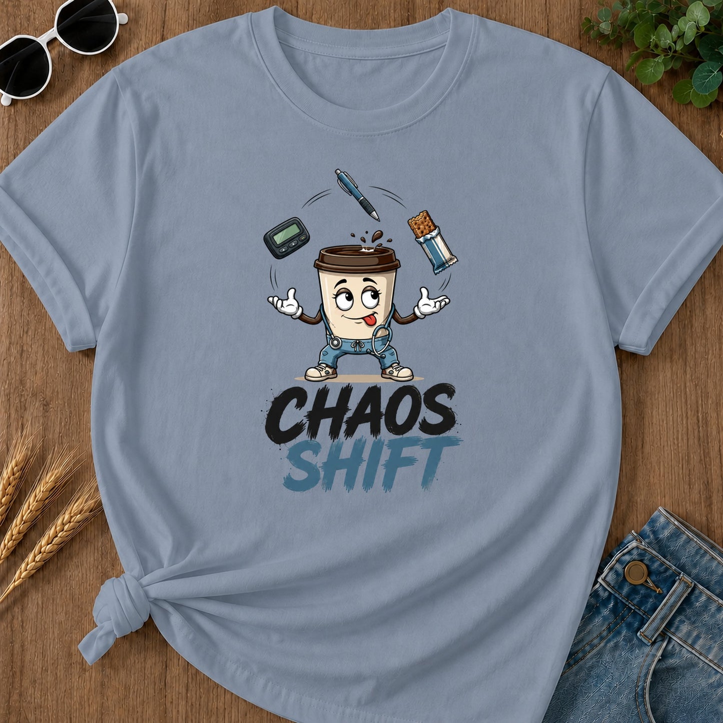 Chaos Shift T-Shirt - Blue Jean