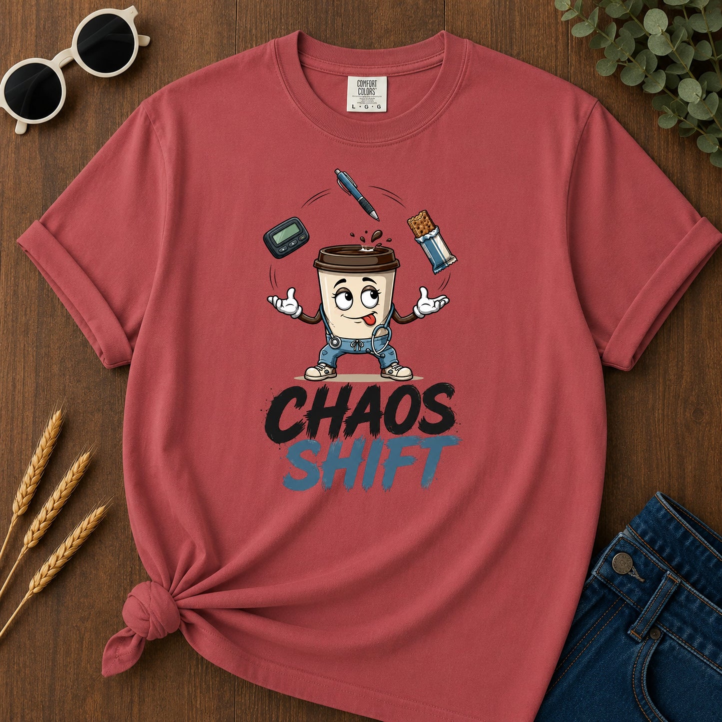 Chaos Shift T-Shirt - Crimson